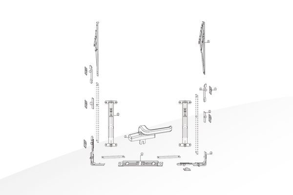 Hardware for curtain wall system